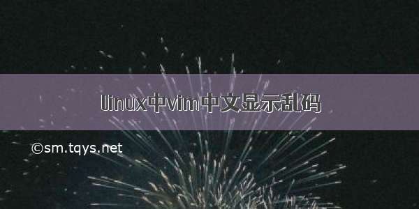 linux中vim中文显示乱码