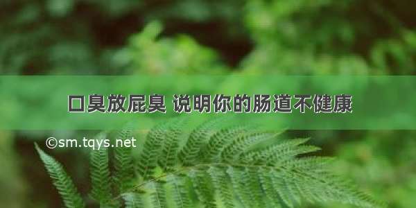 口臭放屁臭 说明你的肠道不健康