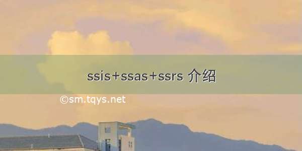 ssis+ssas+ssrs 介绍