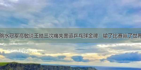 跳水冠军高敏谈王皓三次痛失奥运乒乓球金牌：输了比赛赢了世界