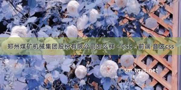 郑州煤矿机械集团股份有限公司怎么样 – CSS – 前端 音波css