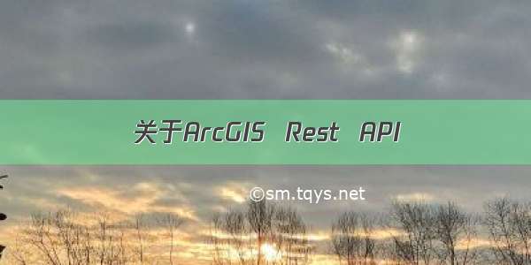 关于ArcGIS  Rest  API