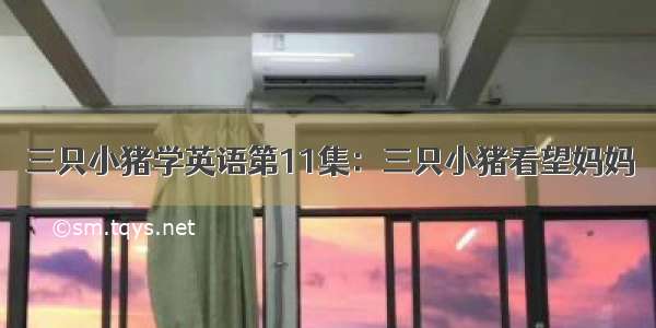 三只小猪学英语第11集：三只小猪看望妈妈