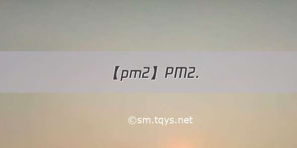 【pm2】PM2.