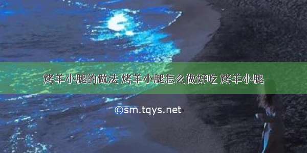 烤羊小腿的做法 烤羊小腿怎么做好吃 烤羊小腿