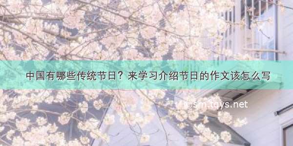 中国有哪些传统节日？来学习介绍节日的作文该怎么写