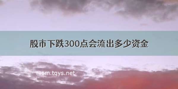 股市下跌300点会流出多少资金