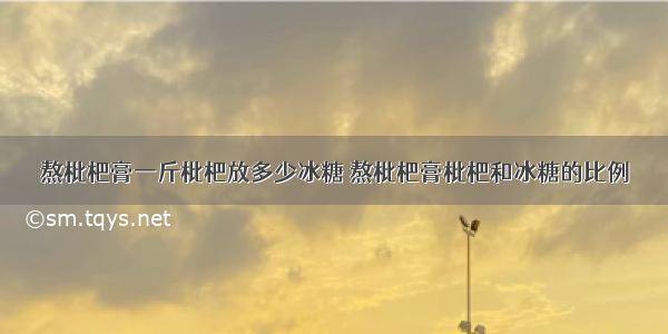 熬枇杷膏一斤枇杷放多少冰糖 熬枇杷膏枇杷和冰糖的比例