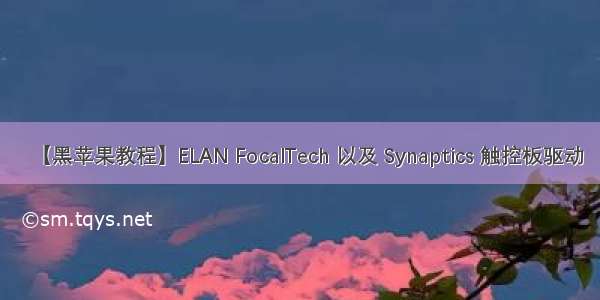 【黑苹果教程】ELAN FocalTech 以及 Synaptics 触控板驱动