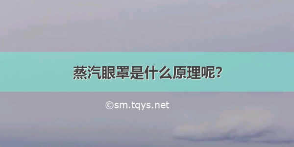 蒸汽眼罩是什么原理呢？