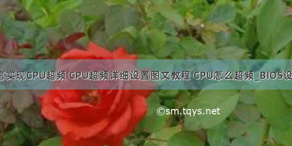 怎样用c语言实现CPU超频 CPU超频详细设置图文教程 CPU怎么超频_BIOS设置超频法 ::