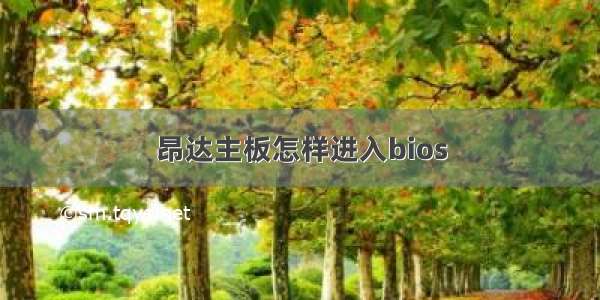 昂达主板怎样进入bios