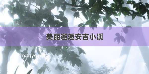 美丽邂逅安吉小溪