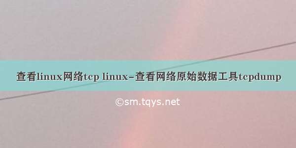 查看linux网络tcp linux-查看网络原始数据工具tcpdump