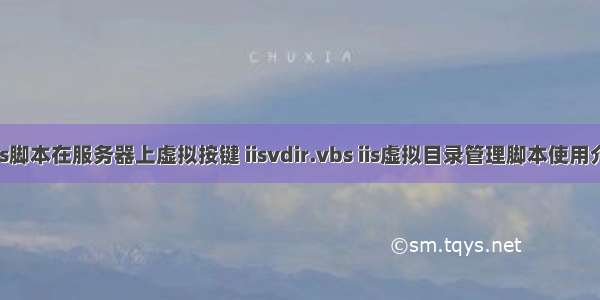 vbs脚本在服务器上虚拟按键 iisvdir.vbs iis虚拟目录管理脚本使用介绍