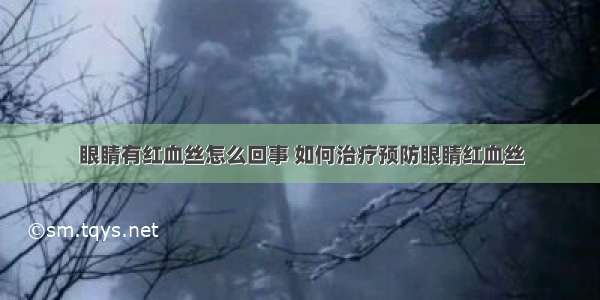 眼睛有红血丝怎么回事 如何治疗预防眼睛红血丝