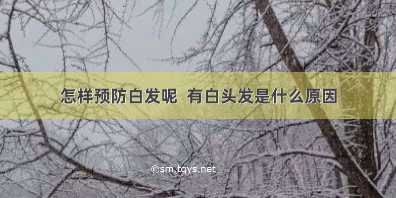 怎样预防白发呢  有白头发是什么原因