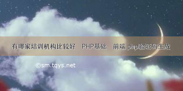 有哪家培训机构比较好 – PHP基础 – 前端 php验证码生成