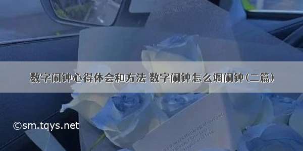 数字闹钟心得体会和方法 数字闹钟怎么调闹钟(二篇)