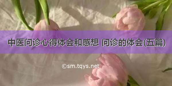 中医问诊心得体会和感想 问诊的体会(五篇)