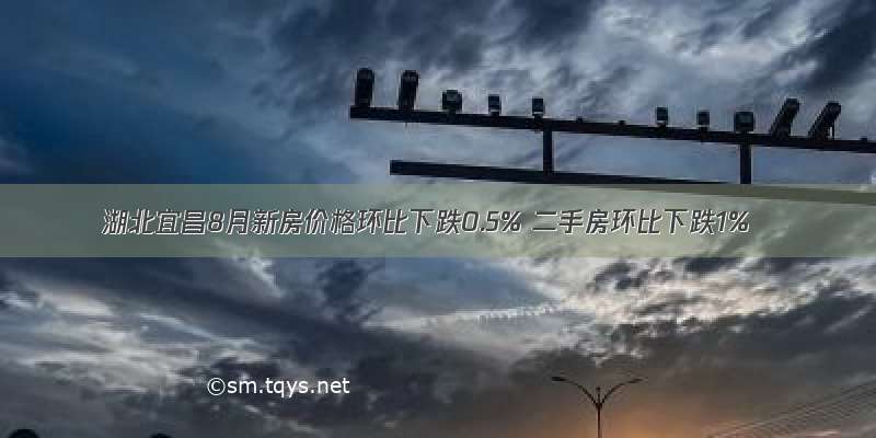 湖北宜昌8月新房价格环比下跌0.5% 二手房环比下跌1%