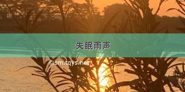 失眠雨声