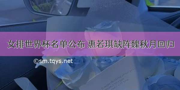 女排世界杯名单公布 惠若琪缺阵魏秋月回归