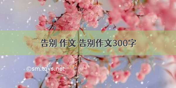 告别 作文 告别作文300字