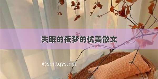 失眠的夜梦的优美散文