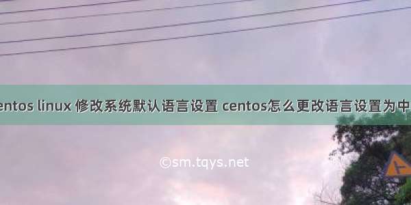 centos linux 修改系统默认语言设置 centos怎么更改语言设置为中文