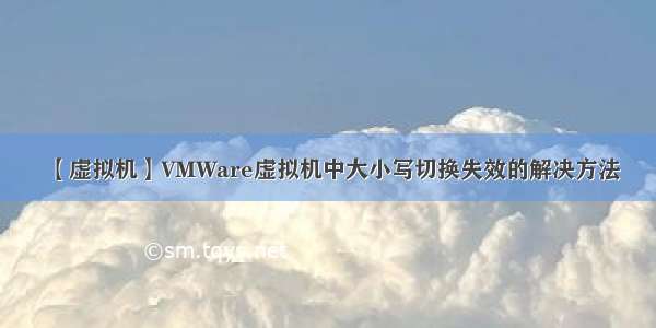 【虚拟机】VMWare虚拟机中大小写切换失效的解决方法