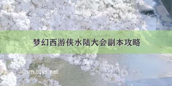 梦幻西游侠水陆大会副本攻略