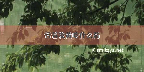 舌苔发黄吃什么药