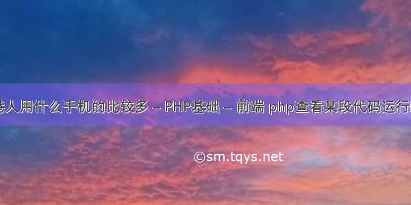 香港人用什么手机的比较多 – PHP基础 – 前端 php查看某段代码运行时间