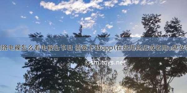 网络电视怎么看电视台节目 需要下载app(在应用商店或者用u盘安装)