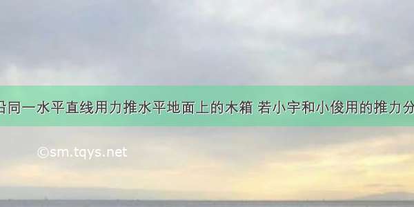 小宇和小俊沿同一水平直线用力推水平地面上的木箱 若小宇和小俊用的推力分别是50N和4