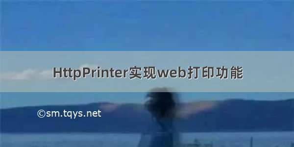 HttpPrinter实现web打印功能