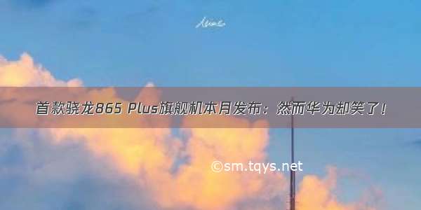 首款骁龙865 Plus旗舰机本月发布：然而华为却笑了！