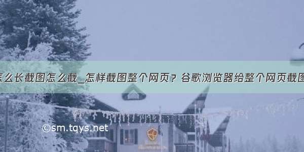 谷歌浏览器怎么长截图怎么截_怎样截图整个网页？谷歌浏览器给整个网页截图方法-站长资