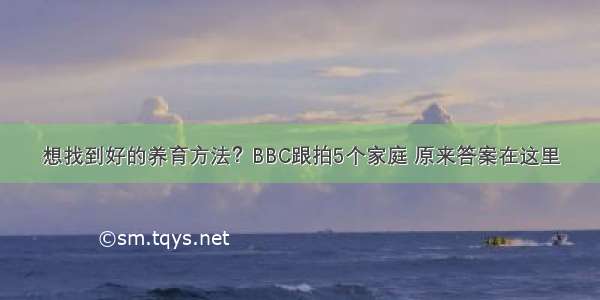 想找到好的养育方法？BBC跟拍5个家庭 原来答案在这里