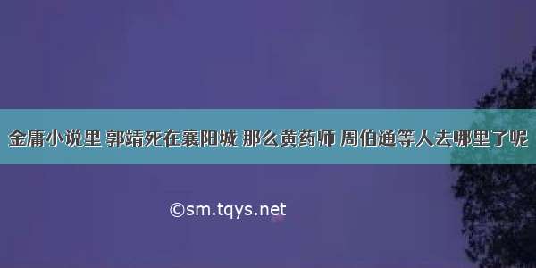 金庸小说里 郭靖死在襄阳城 那么黄药师 周伯通等人去哪里了呢