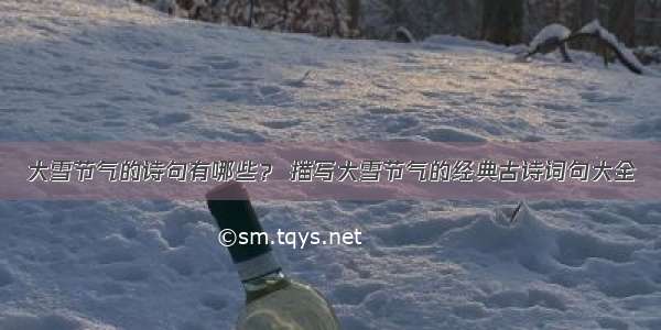 大雪节气的诗句有哪些？ 描写大雪节气的经典古诗词句大全