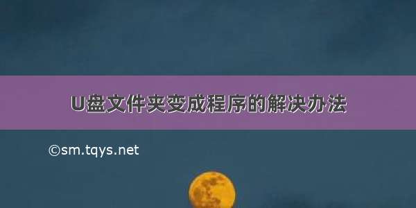 U盘文件夹变成程序的解决办法