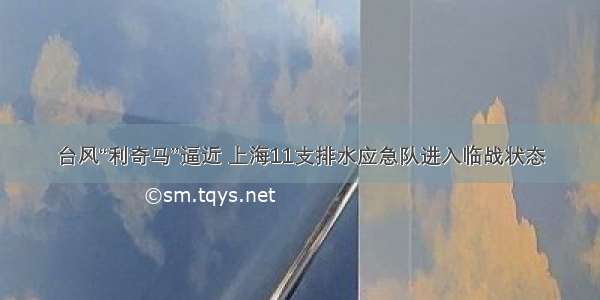 台风“利奇马”逼近 上海11支排水应急队进入临战状态