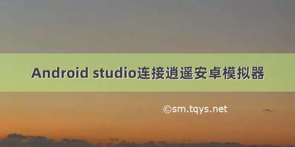 Android studio连接逍遥安卓模拟器