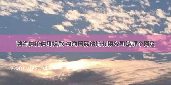 渤海信托信用贷款 渤海国际信托有限公司是哪个网贷