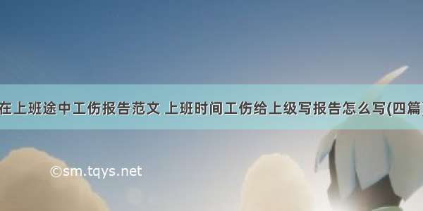 在上班途中工伤报告范文 上班时间工伤给上级写报告怎么写(四篇)