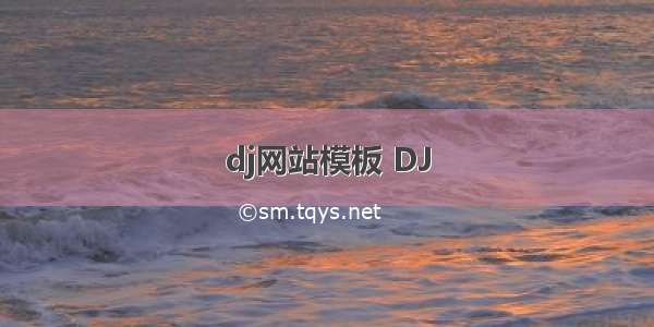 dj网站模板 DJ