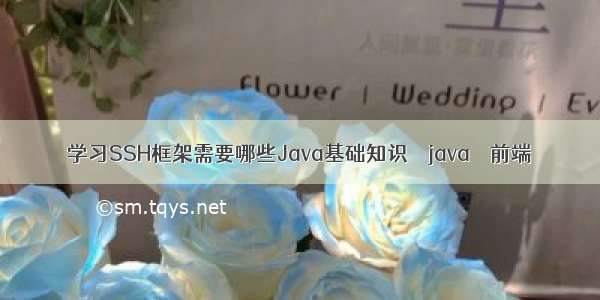 学习SSH框架需要哪些Java基础知识 – java – 前端