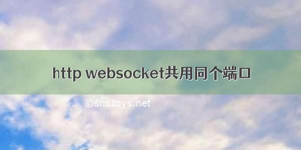 http websocket共用同个端口